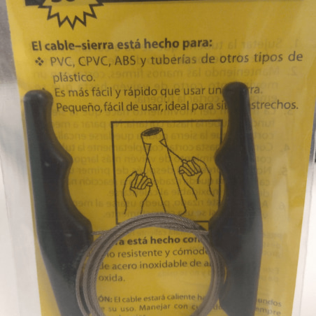 Cable sierra para cortar tubo de PVC